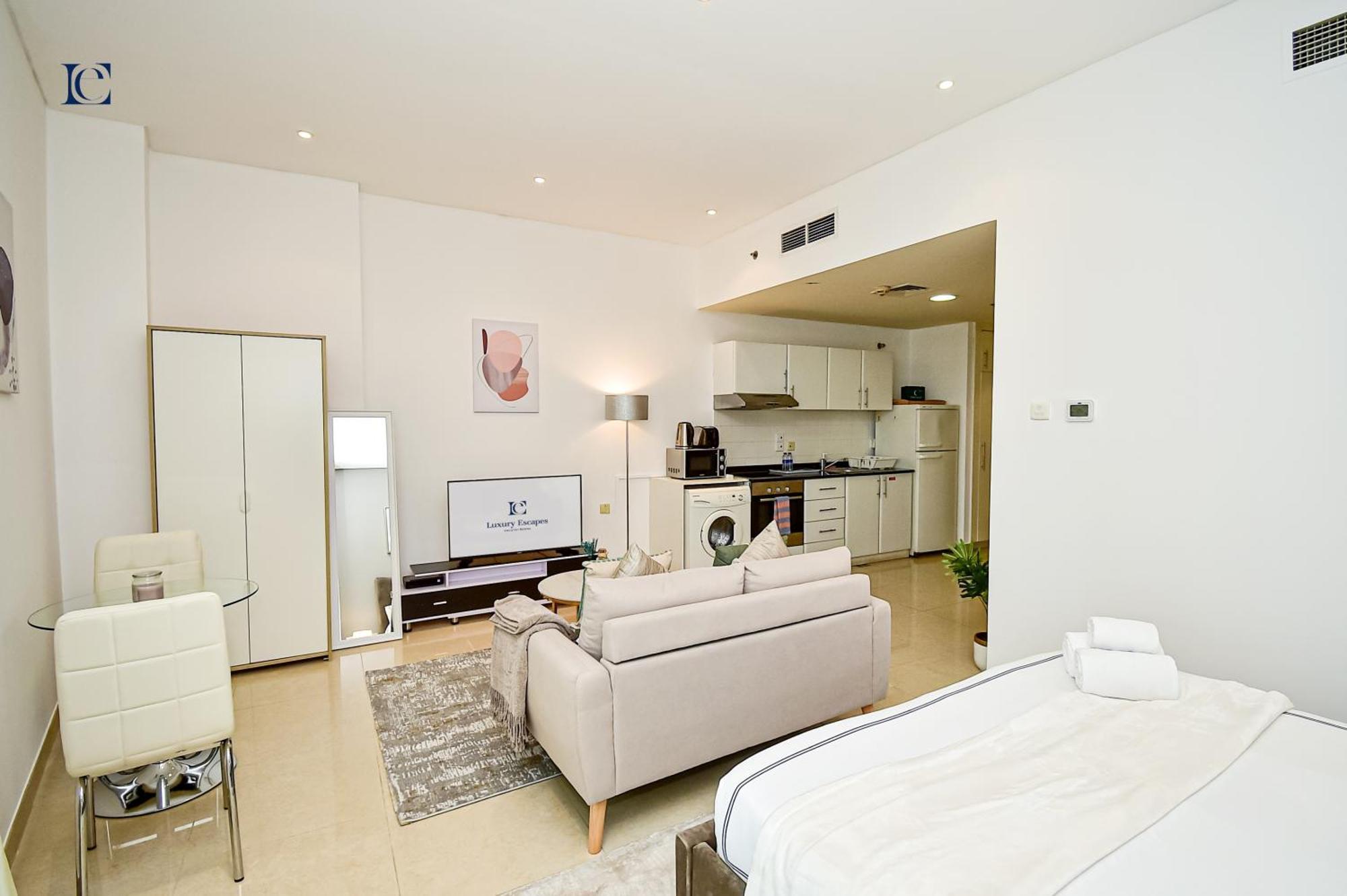 Apartmán Budget Studio With Balcony, Yacht Bay Marina Dubaj Exteriér fotografie